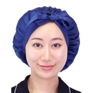Japanese Mulberry Silk Blue Hair Bonnet
